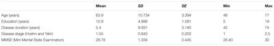 Action Observation With Dual Task for Improving Cognitive Abilities in Parkinson’s Disease: A Pilot Study